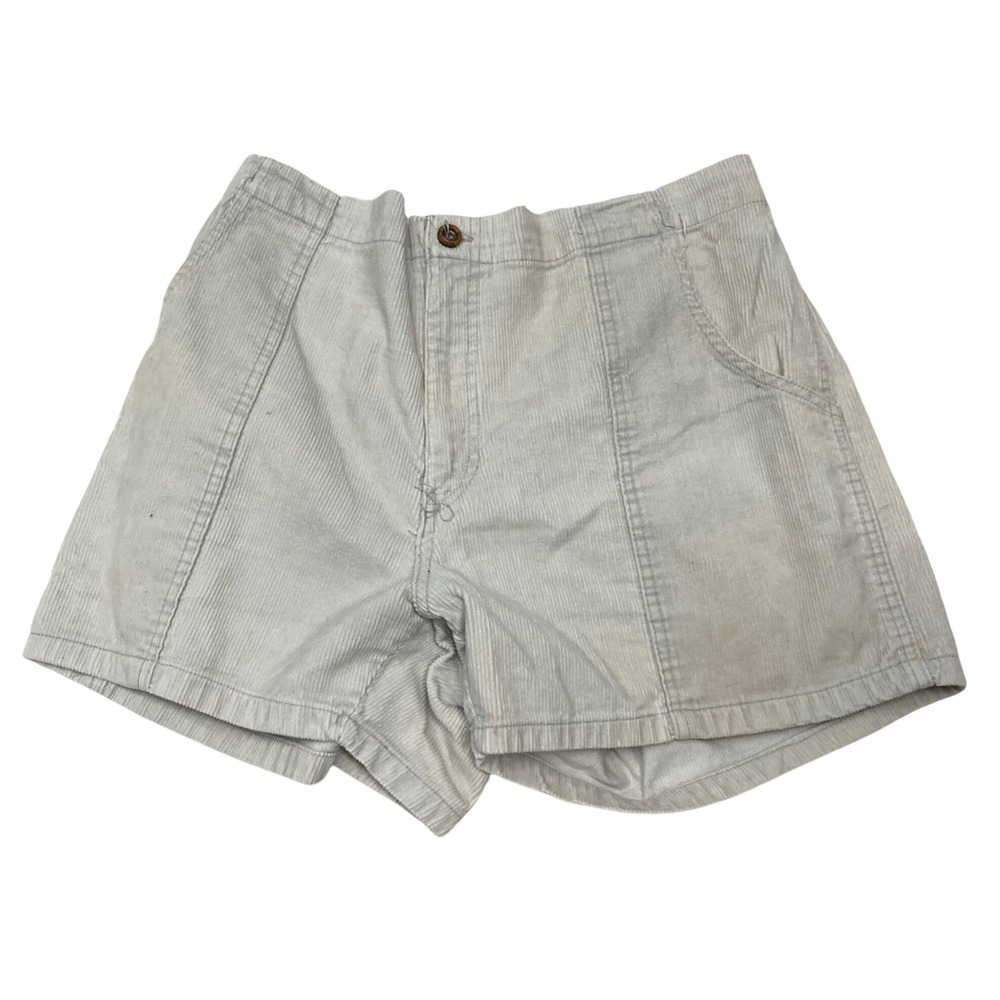 Vintage Weeds Corduroy Shorts Mens 36 Tan Cotton Elastic Waist Hiking Outdoor